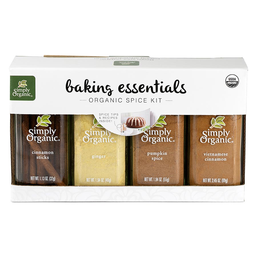 SIMPLY ORGANIC - BAKING ESSENTIALS ORGANIC SPICE KIT (4 PACK)