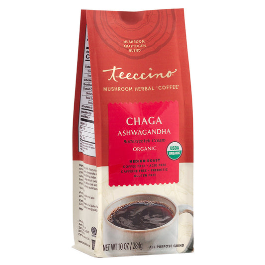 TEECCINO - CHAGA ASHWAGANDHA HERBAL COFFEE (10 OZ)
