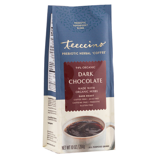 TEECCINO - DARK CHOCOLATE HERBAL COFFEE (10 OZ BAG)