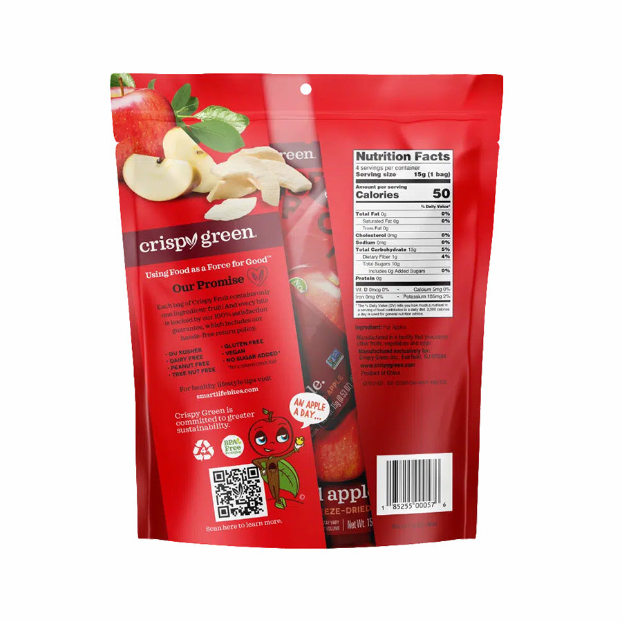 CRISPY GREEN - APPLE FREEZE-DRIED FRUIT PACK (4 POUCHES)