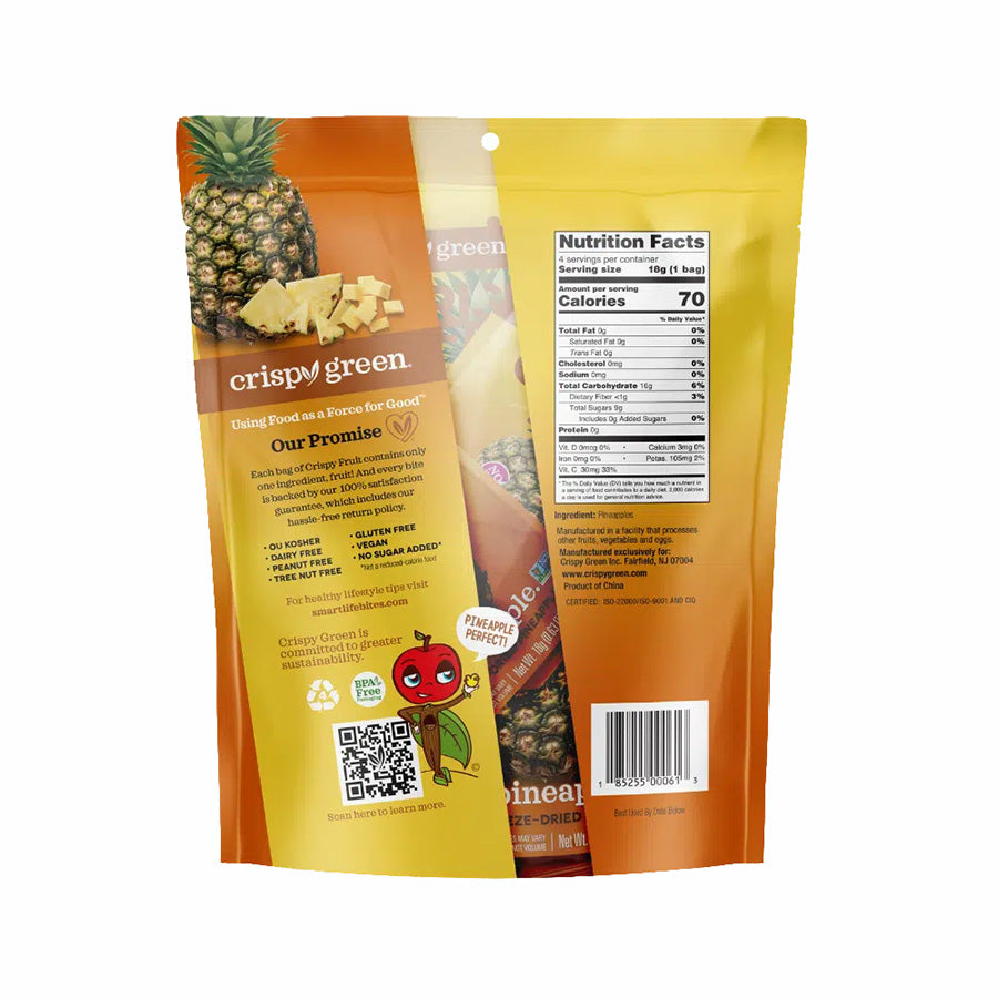 CRISPY GREEN - PINEAPPLE FREEZE-DRIED FRUIT PACK (4 POUCHES)