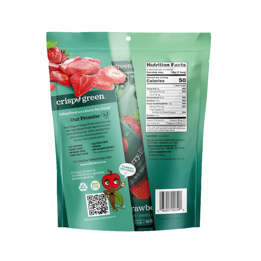 CRISPY GREEN - STRAWBERRY FREEZE-DRIED FRUIT PACK (4 POUCHES)