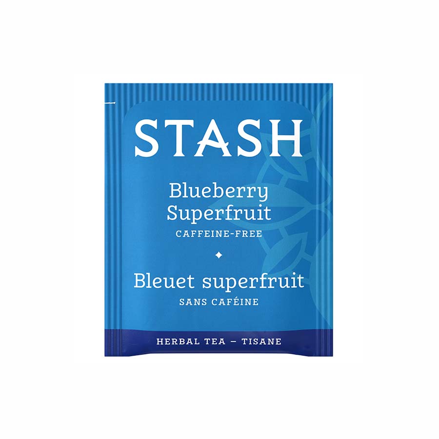 STASH TEA - BLUEBERRY SUPERFRUIT HERBAL TEA (20 TEA BAGS, 1.3 OZ)