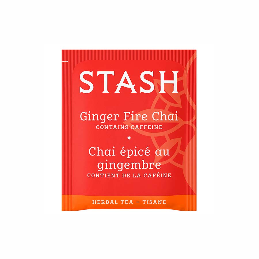 STASH TEA - GINGER FIRE CHAI HERBAL TEA (18 TEA BAGS, 1.2 OZ)