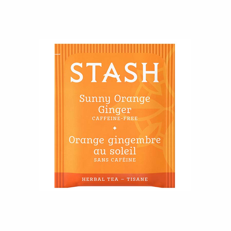 STASH TEA - SUNNY ORANGE GINGER HERBAL TEA (20 TEA BAGS, 1.2 OZ)