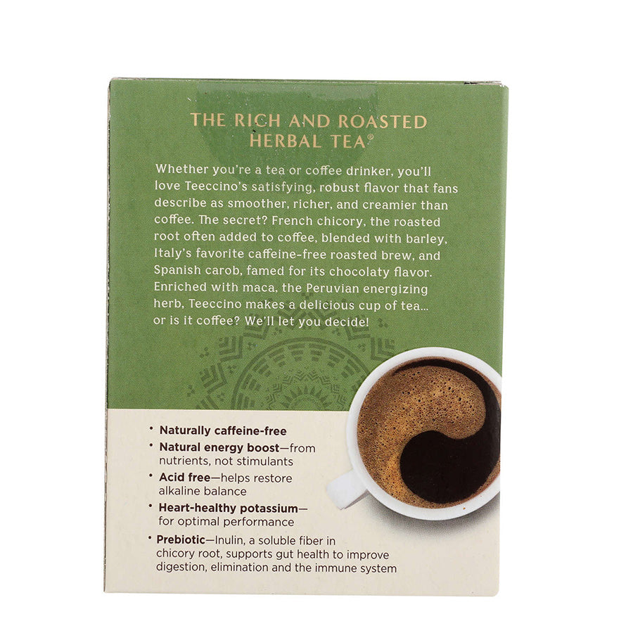 TEECCINO - MACA CHOCOLATE ROASTED HERBAL TEA (10 TEA BAGS, 2.12 OZ)