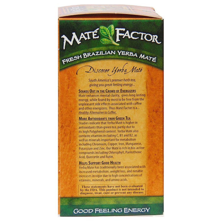 MATE FACTOR - CHAI YERBA MATE TEA (20 TEA BAGS, 2.47 OZ)