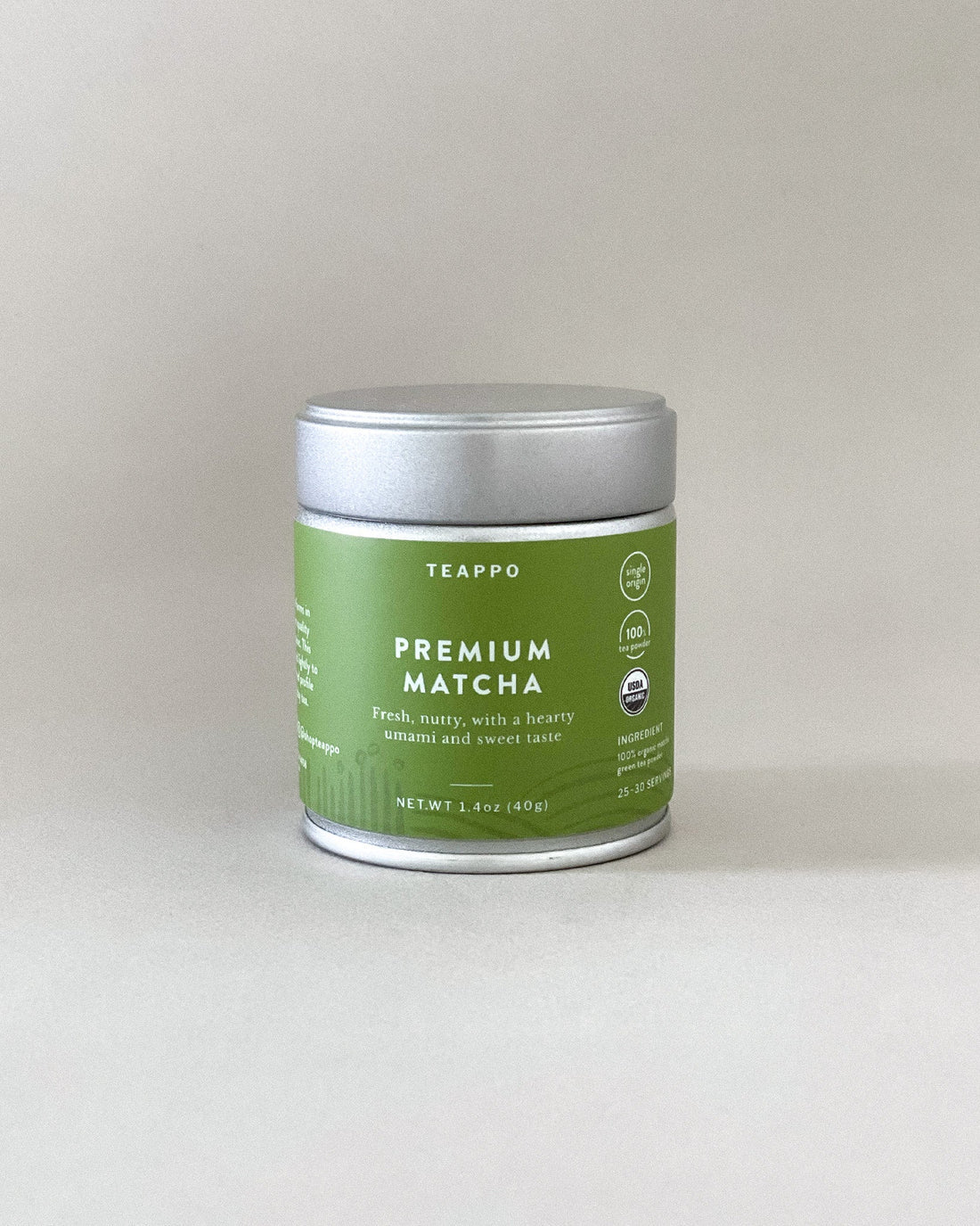 Teappo - Organic Premium Matcha Powder (1.4 oz / 40 g)