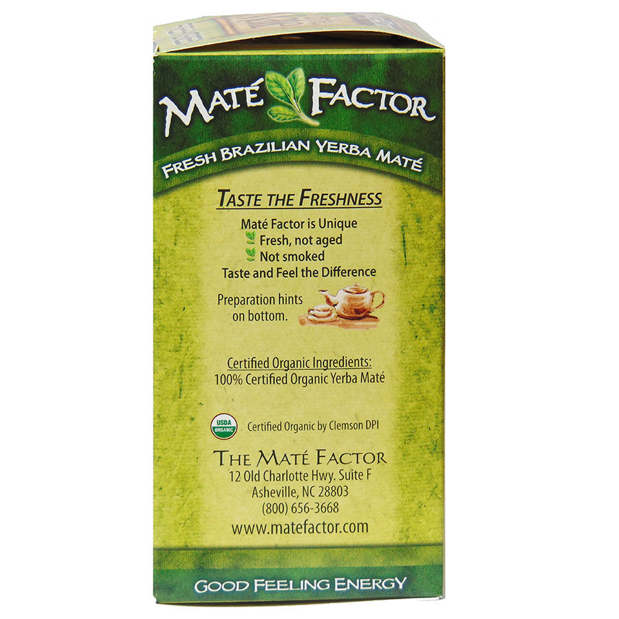 MATE FACTOR - ORIGINAL FRESH GREEN YERBA MATE TEA (24 TEA BAGS, 2.96 OZ)