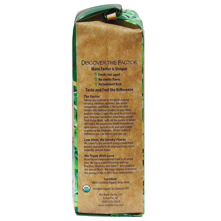 MATE FACTOR - ORIGINAL FRESH GREEN LOOSE LEAF YERBA MATE TEA (12 OZ BAG)