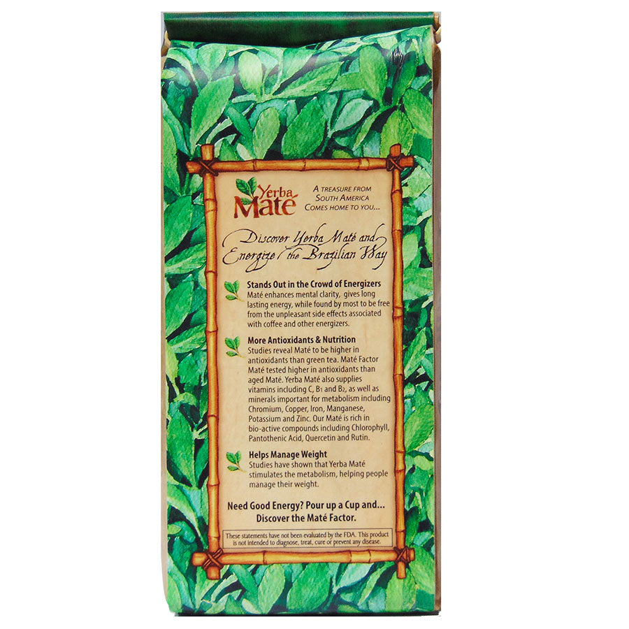 MATE FACTOR - ORIGINAL FRESH GREEN LOOSE LEAF YERBA MATE TEA (12 OZ BAG)