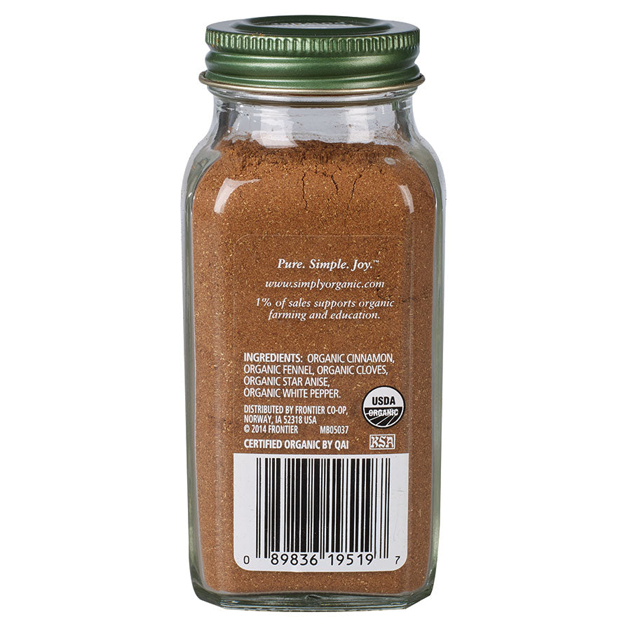 SIMPLY ORGANIC - FIVE SPICE POWDER (2.01 OZ BOTTLE)