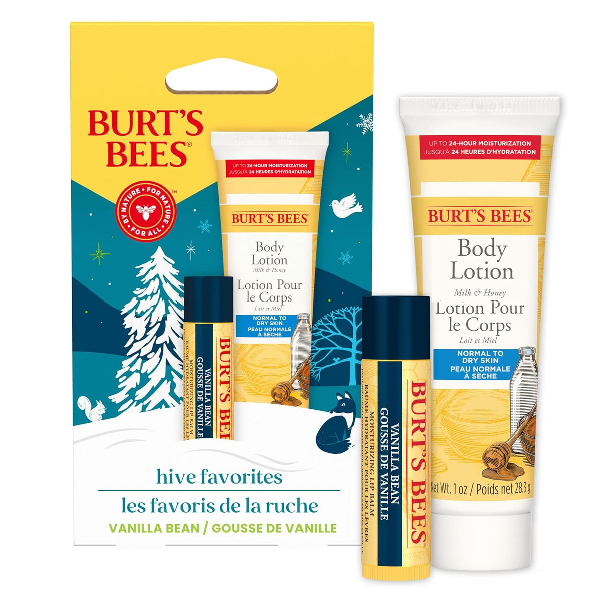 BURT'S BEES HOLIDAY HIVE FAVORITES VANILLA BEAN GIFT SET