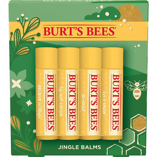 BURT'S BEES JINGLE BALMS 4 PACK (CLASSIC BEESWAX LIP BALM)