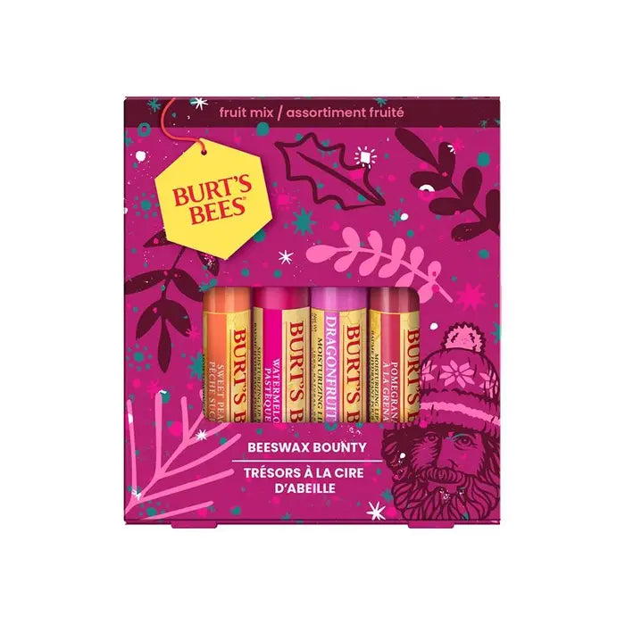 BURT'S BEES BEESWAX BOUNTY FRUIT MIX LIP BALM GIFT SET (4 PACK)