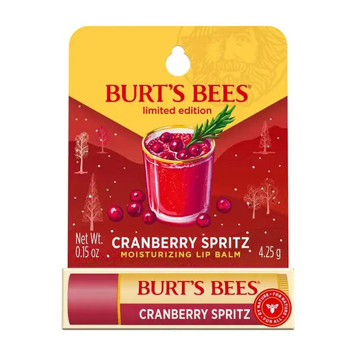 BURT'S BEES CRANBERRY SPRITZ LIP BALM (1 TUBE, 0.15 OZ)