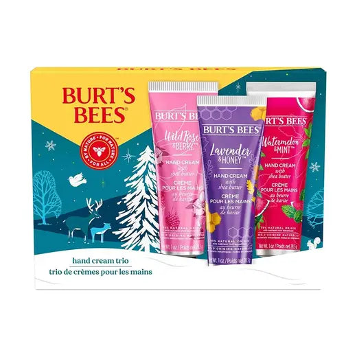 BURT'S BEES HOLIDAY HAND CREAM TRIO GIFT SET