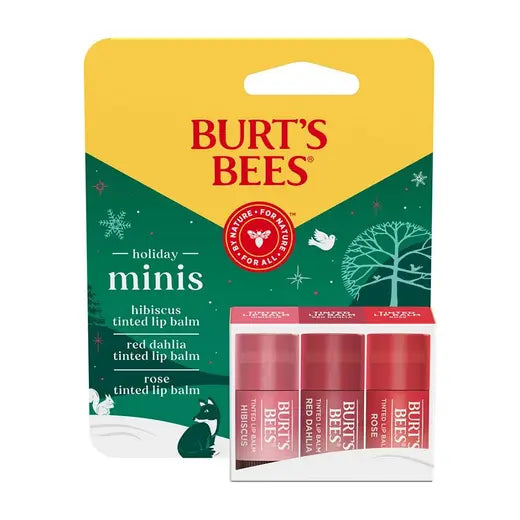 BURT'S BEES HOLIDAY MINI LIP BALMS (3 PACK)