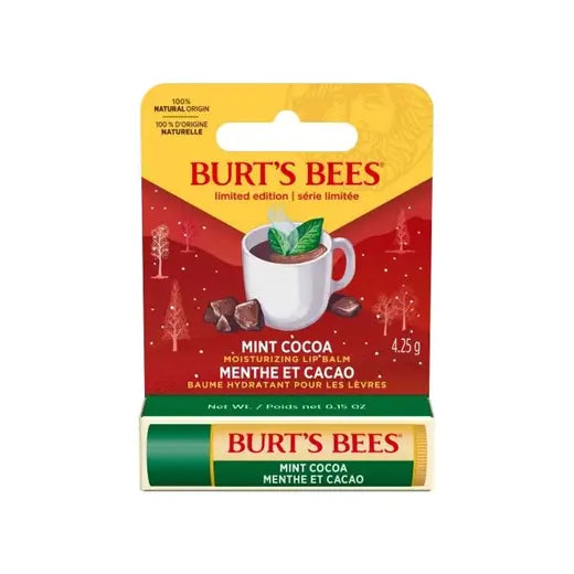 BURT'S BEES MINT COCOA LIP BALM (1 TUBE, 0.15 OZ)