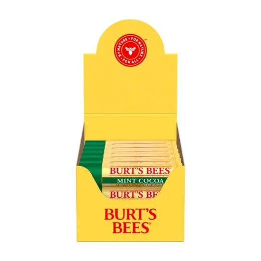 BURT'S BEES MINT COCOA LIP BALM (12 TUBE BOX)