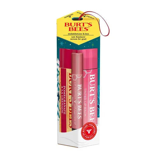 BURT'S BEES MISTLETOE KISS PINK COLLECTION HOLIDAY GIFT SET