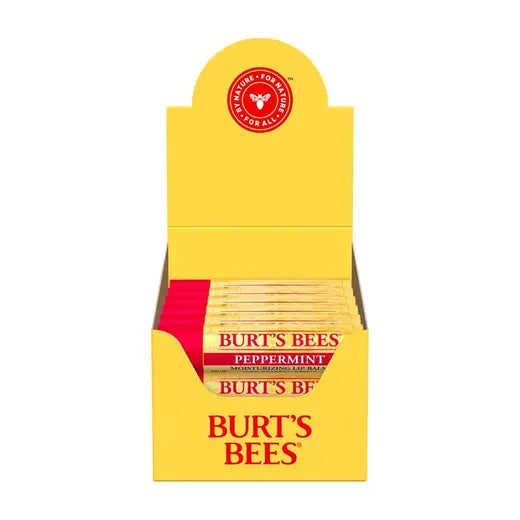 BURT'S BEES PEPPERMINT LIP BALM (12 TUBE BOX)