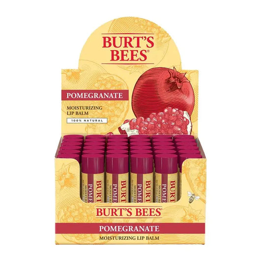 BURT'S BEES POMEGRANATE LIP BALM DISPLAY PACK (36 TUBES)