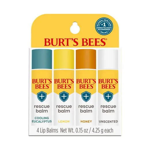 BURT'S BEES LIP BALM RESCUE (4 TUBES)