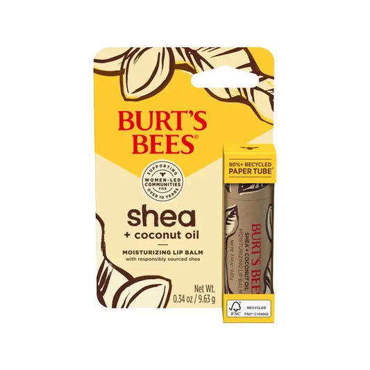 BURT'S BEES SHEA + COCONUT OIL PAPER TUBE LIP BALM (0.34 OZ TUBE)