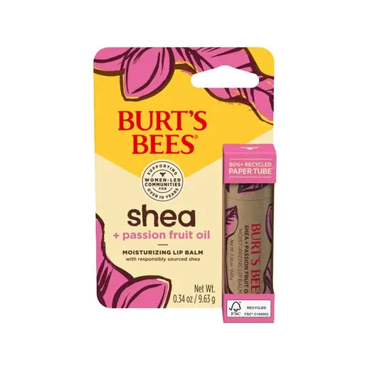 BURT'S BEES SHEA + PASSION FRUIT PAPER TUBE LIP BALM (0.34 OZ TUBE)