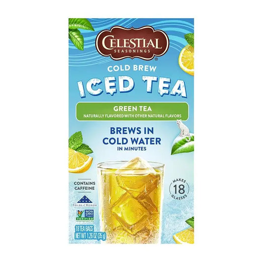 CELESTIAL SEASONINGS - COLD BREW GREEN TEA (18 TEA BAGS, 1.26 OZ)