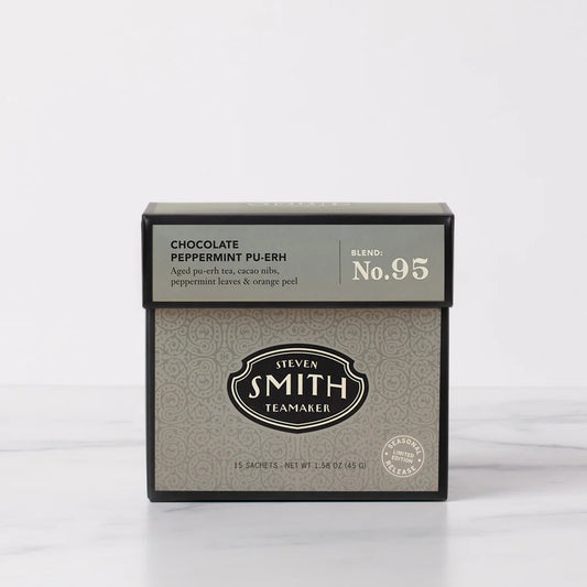 SMITH TEAMAKER - CHOCOLATE PEPPERMINT PU-ERH BLEND NO. 95 (15 TEA BAGS, 1.58 OZ)