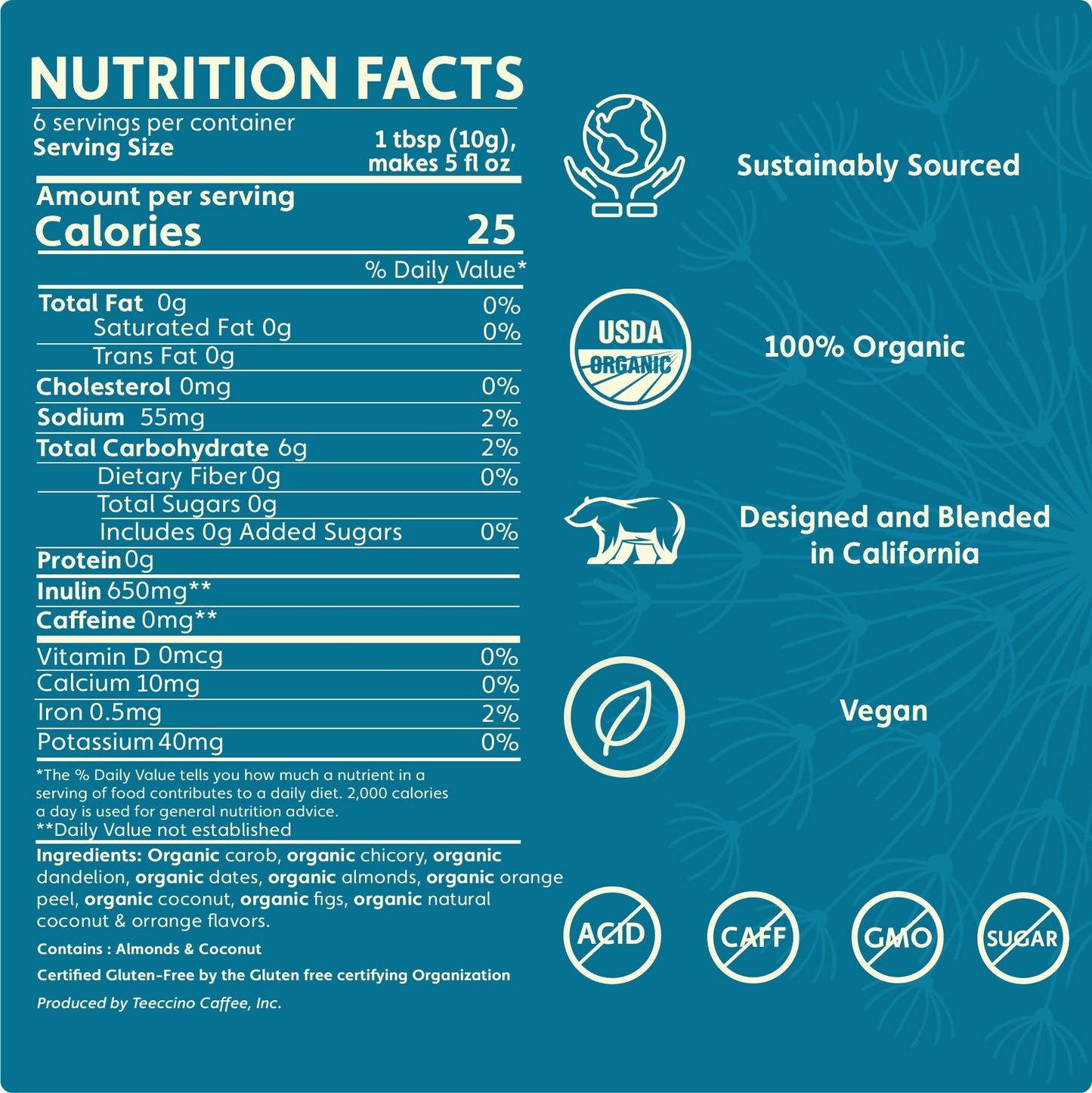 Dandelion Coconut Herbal Coffee