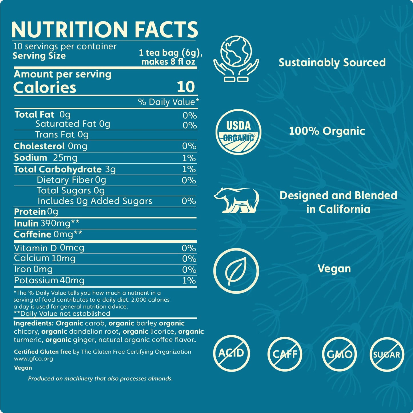 Dandelion Turmeric Roasted Herbal Tea