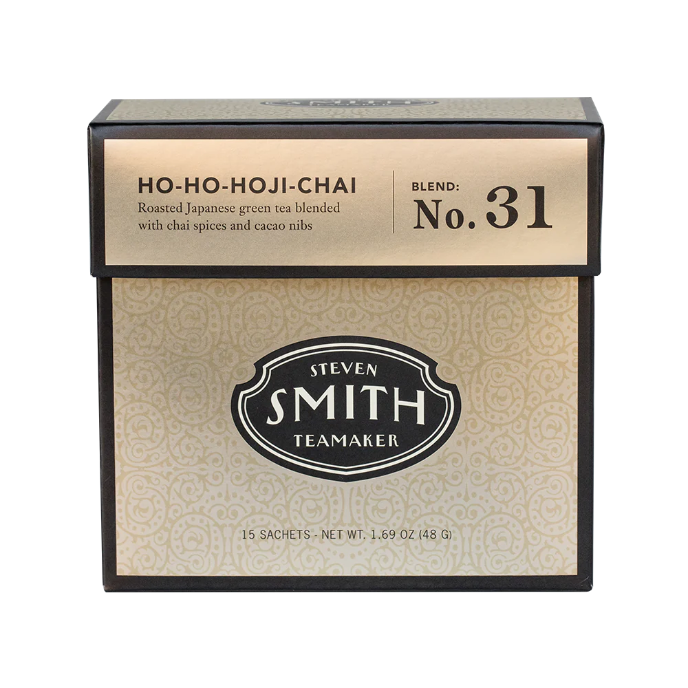 SMITH TEAMAKER - HO-HO-HOJI-CHAI SEASONAL GREEN TEA BLEND NO. 31 (15 TEA BAGS, 1.69 OZ)