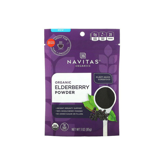 NAVITAS ORGANICS - ELDERBERRY TEA & SMOOTHIE POWDER (3 OZ BAG)