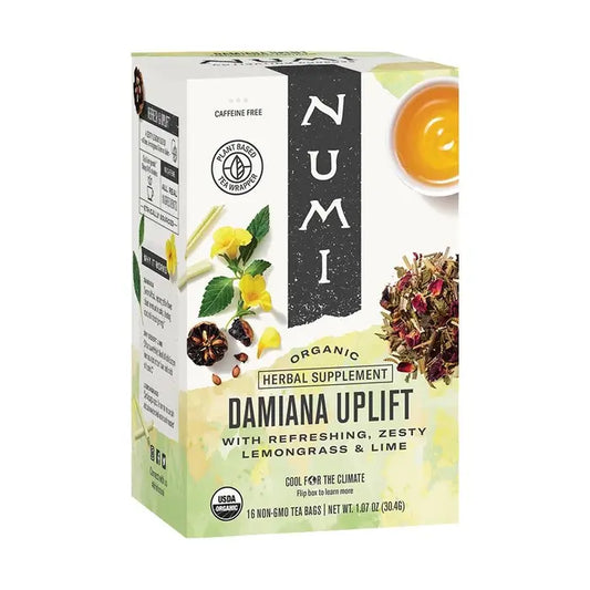 NUMI ORGANIC TEA - DAMIANA UPLIFT TEA (16 TEA BAGS, 1.07 OZ)