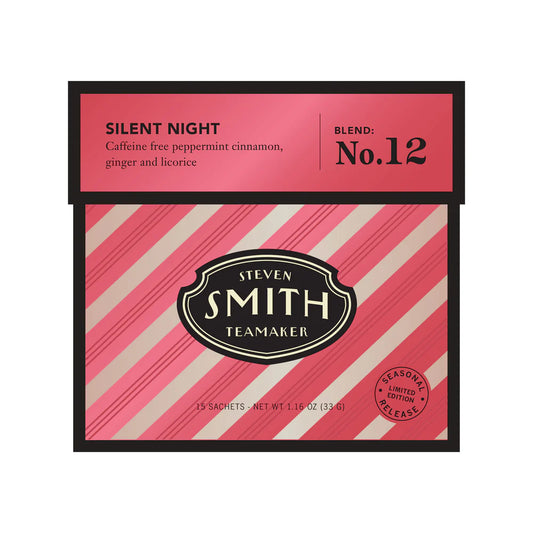 SMITH TEAMAKER - SILENT NIGHT SEASONAL HERBAL BLEND NO. 12 (15 TEA BAGS, 1.16 OZ)