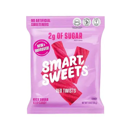 SMARTSWEETS - BERRY PUNCH RED TWISTS (1.8 OZ BAG)