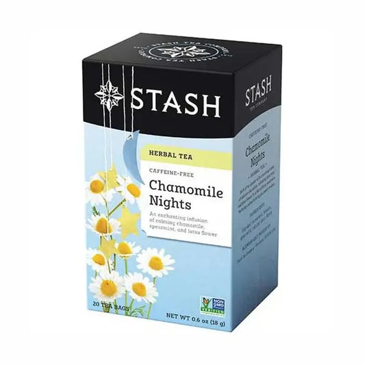 STASH TEA - CHAMOMILE NIGHTS HERBAL TEA (20 TEA BAGS, 0.6 OZ)