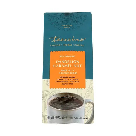 TEECCINO - DANDELION CARAMEL NUT HERBAL COFFEE (10 OZ)