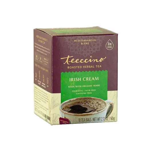 TEECCINO - IRISH CREAM CHICORY HERBAL TEA (10 TEA BAGS, 2.12 OZ)