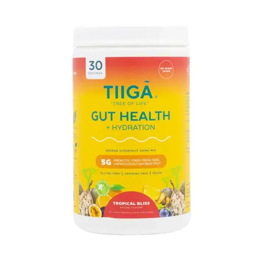 TIIGA - TROPICAL BLISS GUT HEALTH + HYDRATION (12.7 OZ CANISTER, 30 SERVINGS)