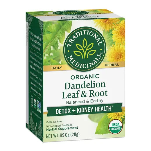 TRADITIONAL MEDICINALS - ORGANIC DANDELION LEAF & ROOT TEA (16 TEA BAGS, 0.99 OZ)