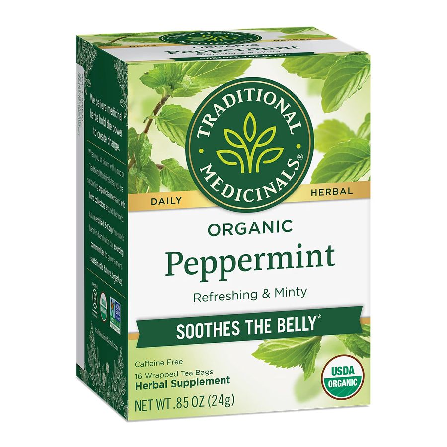 TRADITIONAL MEDICINALS - ORGANIC GREEN PEPPERMINT TEA (16 TEA BAGS, 0.85 OZ)