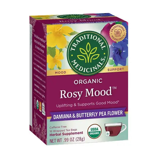 TRADITIONAL MEDICINALS - ORGANIC ROSY MOOD TEA (16 TEA BAGS, 0.99 OZ)