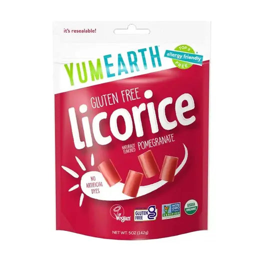 YUMEARTH - ORGANIC POMEGRANATE LICORICE (5 OZ BAG)