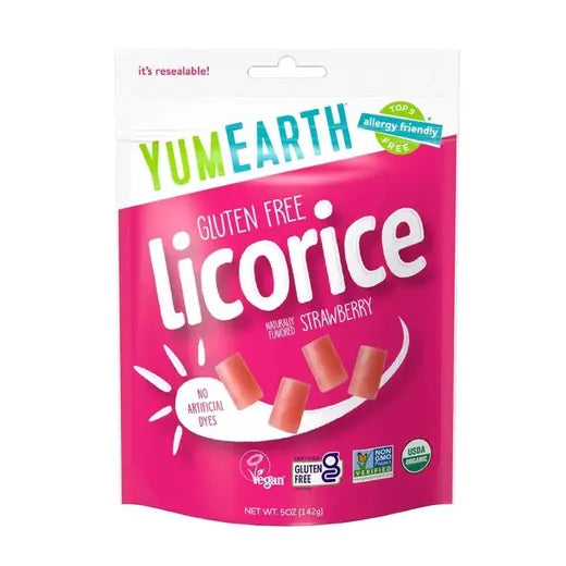 YUMEARTH - ORGANIC STRAWBERRY LICORICE (5 OZ BAG)