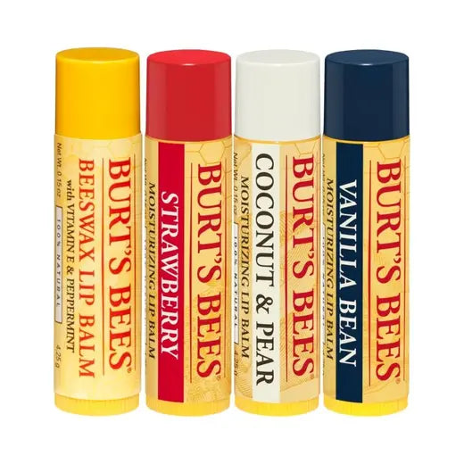 BURT'S BEES ASSORTED LIP BALMS (4 PACK)