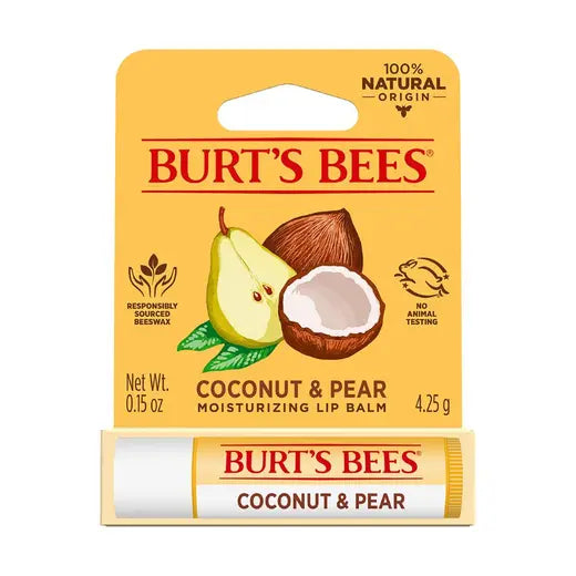 BURT'S BEES COCONUT & PEAR LIP BALM (1 TUBE)